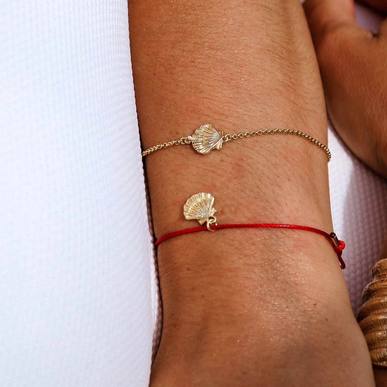 BRACELET DORE COQUILLE SAINT JACQUES - SAINTE JAKEZ