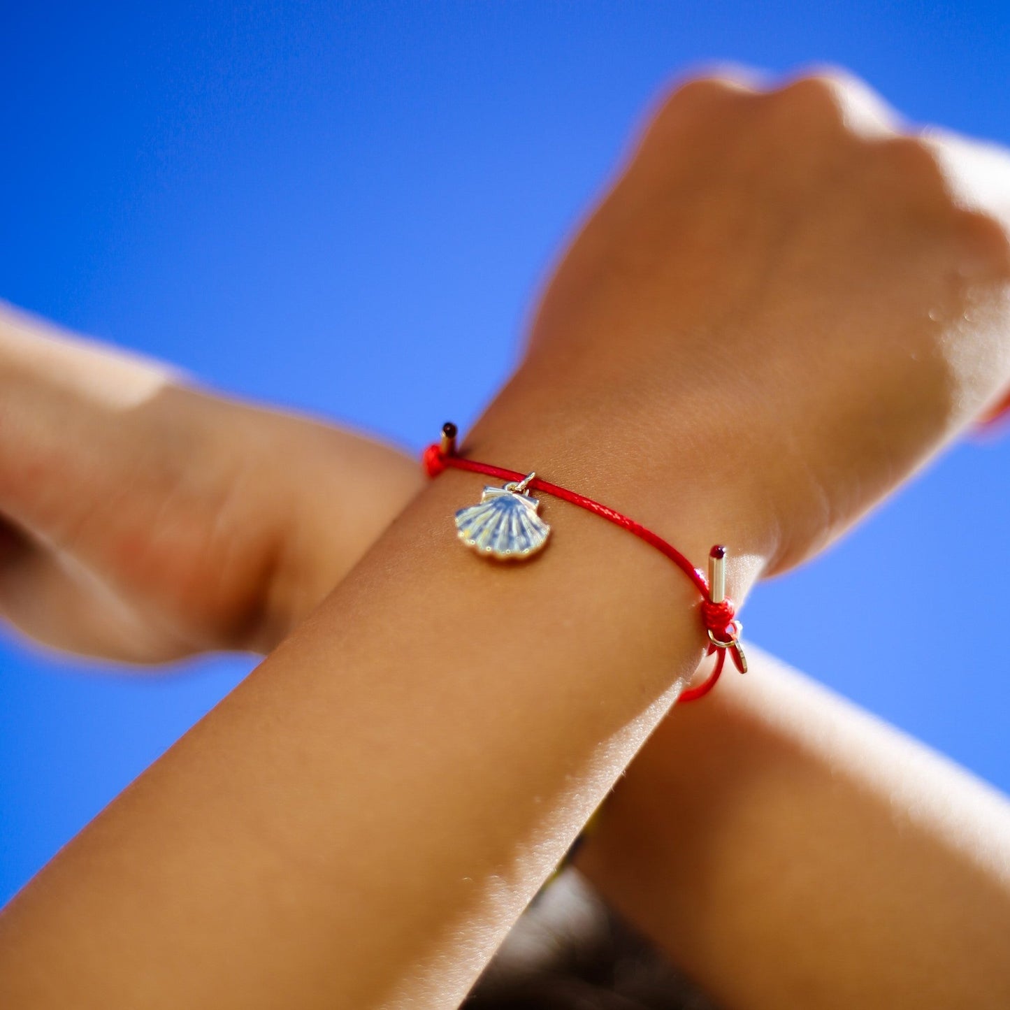 BRACELET ENFANT COQUILLE SAINT JACQUES CORDON ROUGE - SAINTE JAKEZ