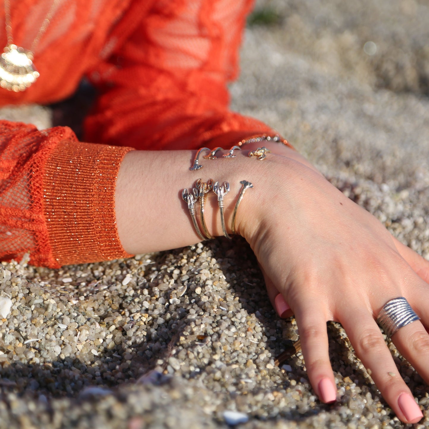 BRACELET JONC HOMARD ARGENT - GIRARD LE HOMARD