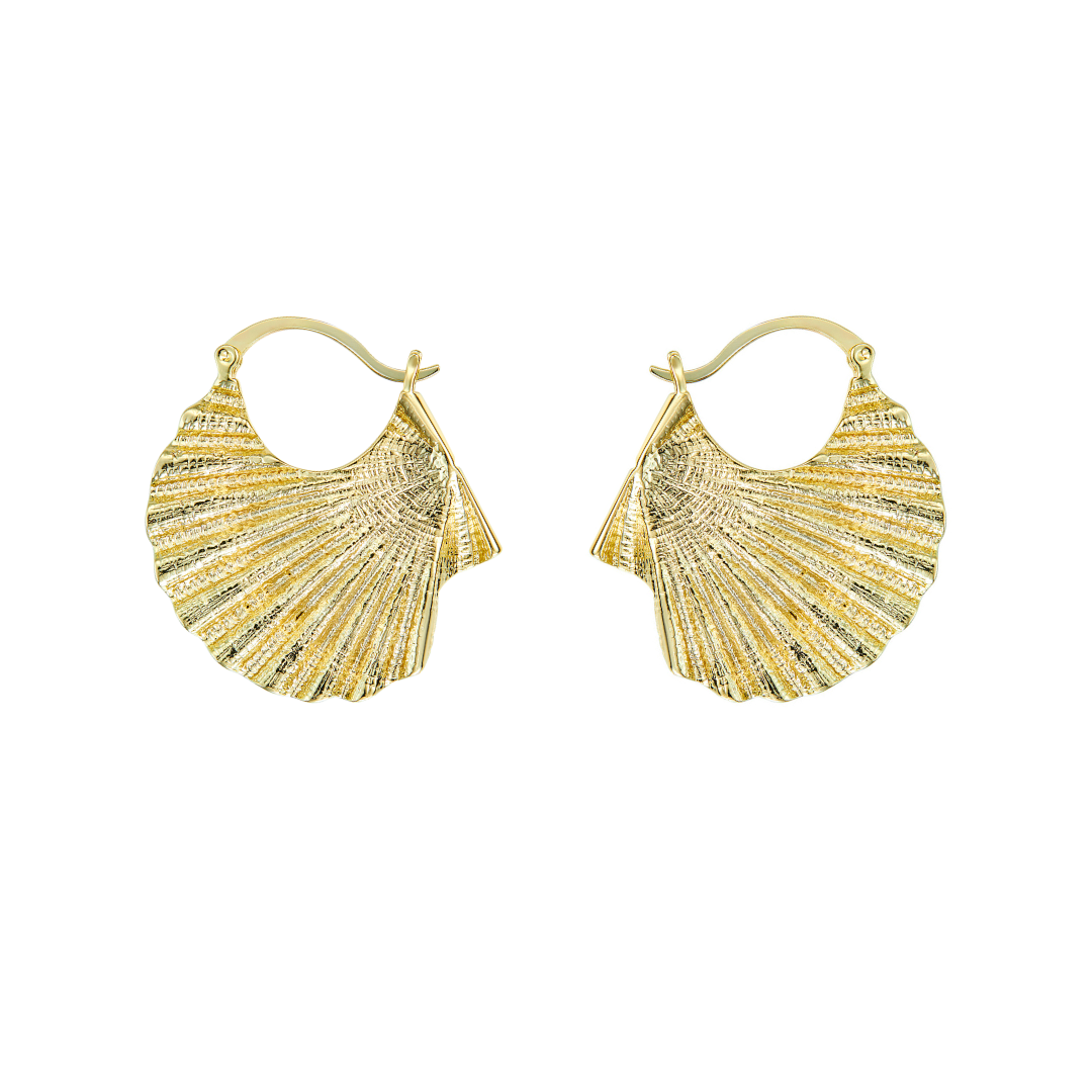 Boucles d'oreilles coquilles saint jacques - Sainte jakez
