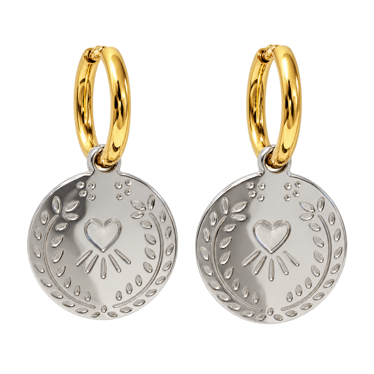 Créoles cœur de bretonnes en argent 925