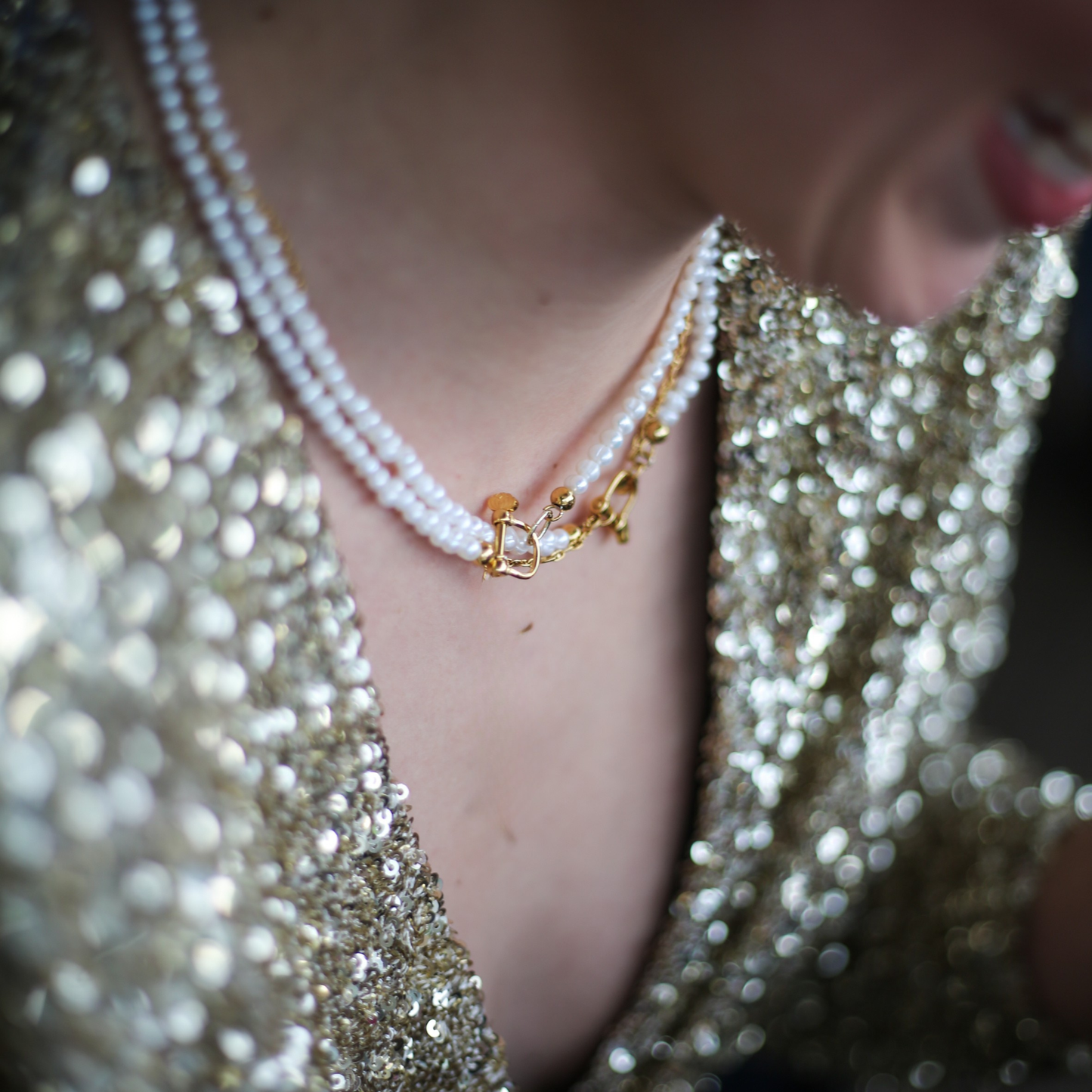 Collier de perles d’eau douce – Manille dorée | Armeria