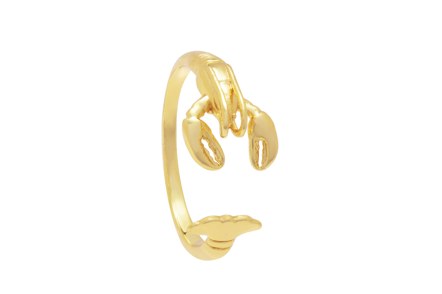 Bague en homard dorée
