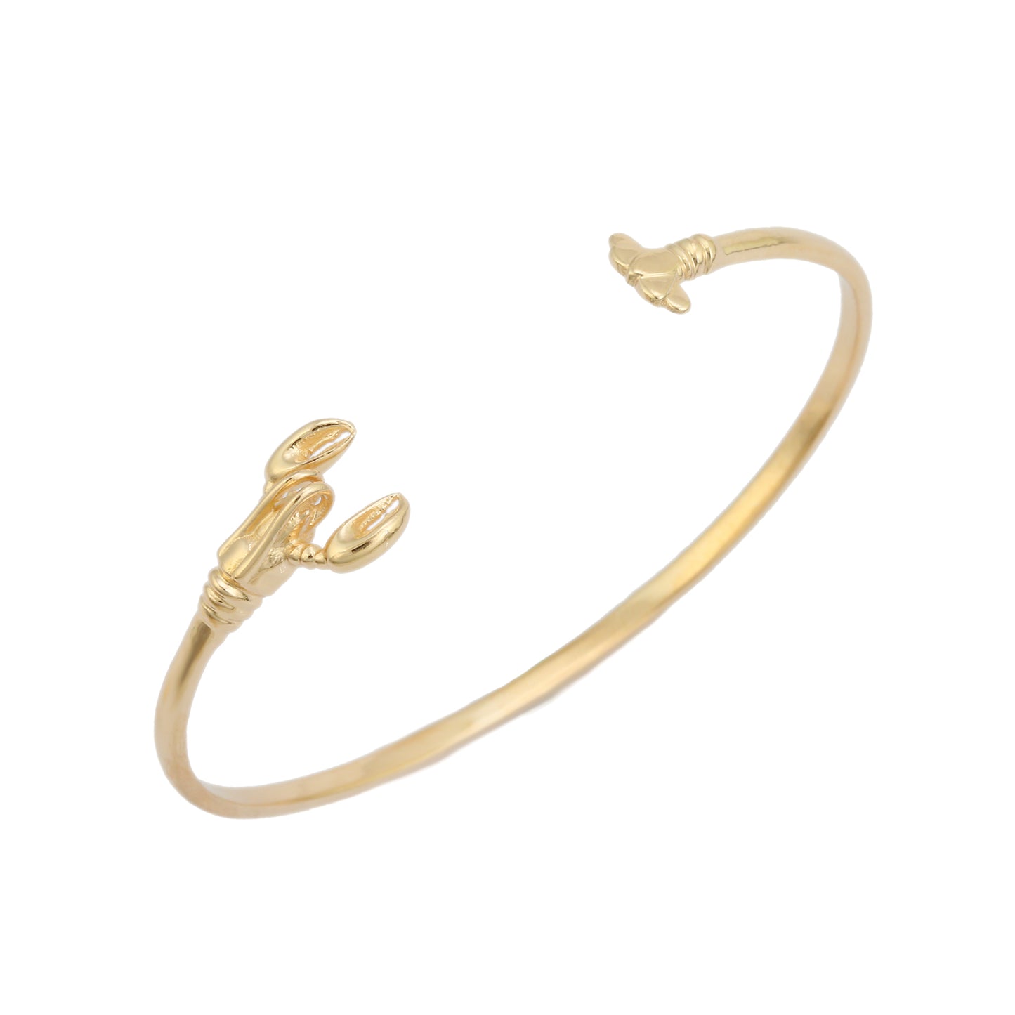 BRACELET JONC HOMARD ARGENT DORE - GIRARD LE HOMARD