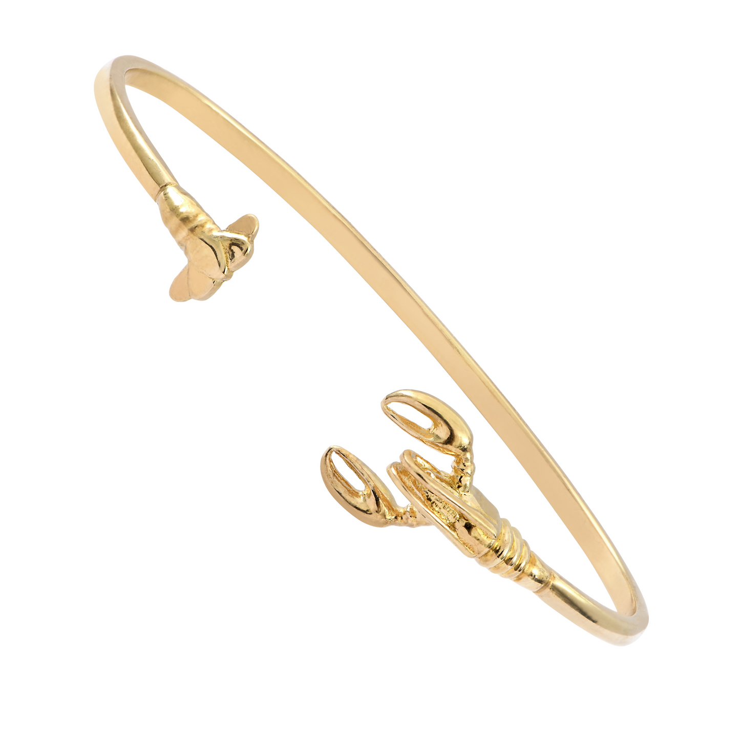 BRACELET JONC HOMARD ARGENT DORE - GIRARD LE HOMARD