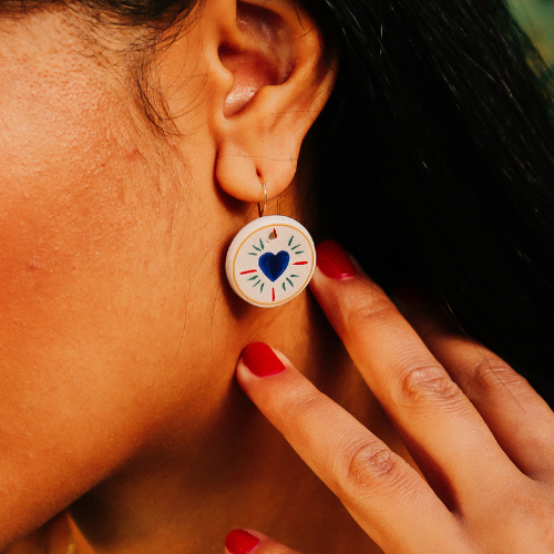 Boucles d'oreilles FAIENZ cœur