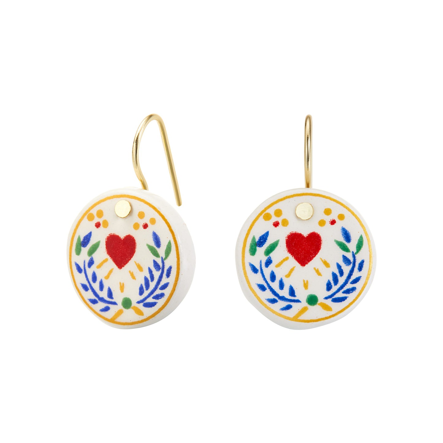 Boucles d'oreilles Faïenz couronne