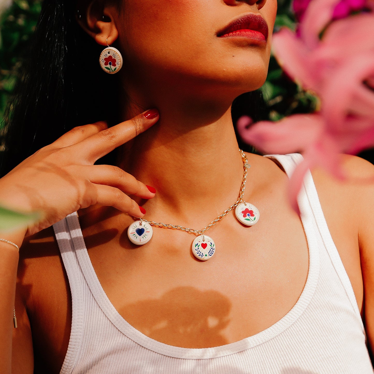 COLLIER EN FAIENCE TRIO - FAIENCE
