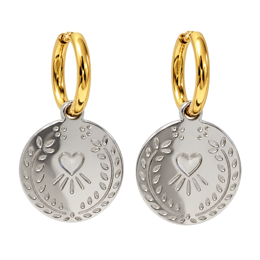 Créoles cœur de bretonnes en argent 925