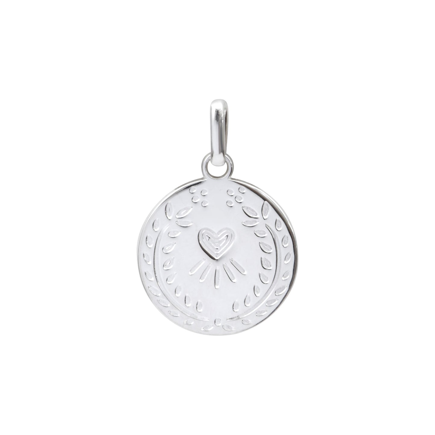 Médaille coeur de bretonne en argent 925