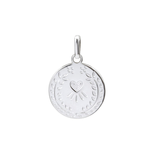 Médaille coeur de bretonne en argent 925