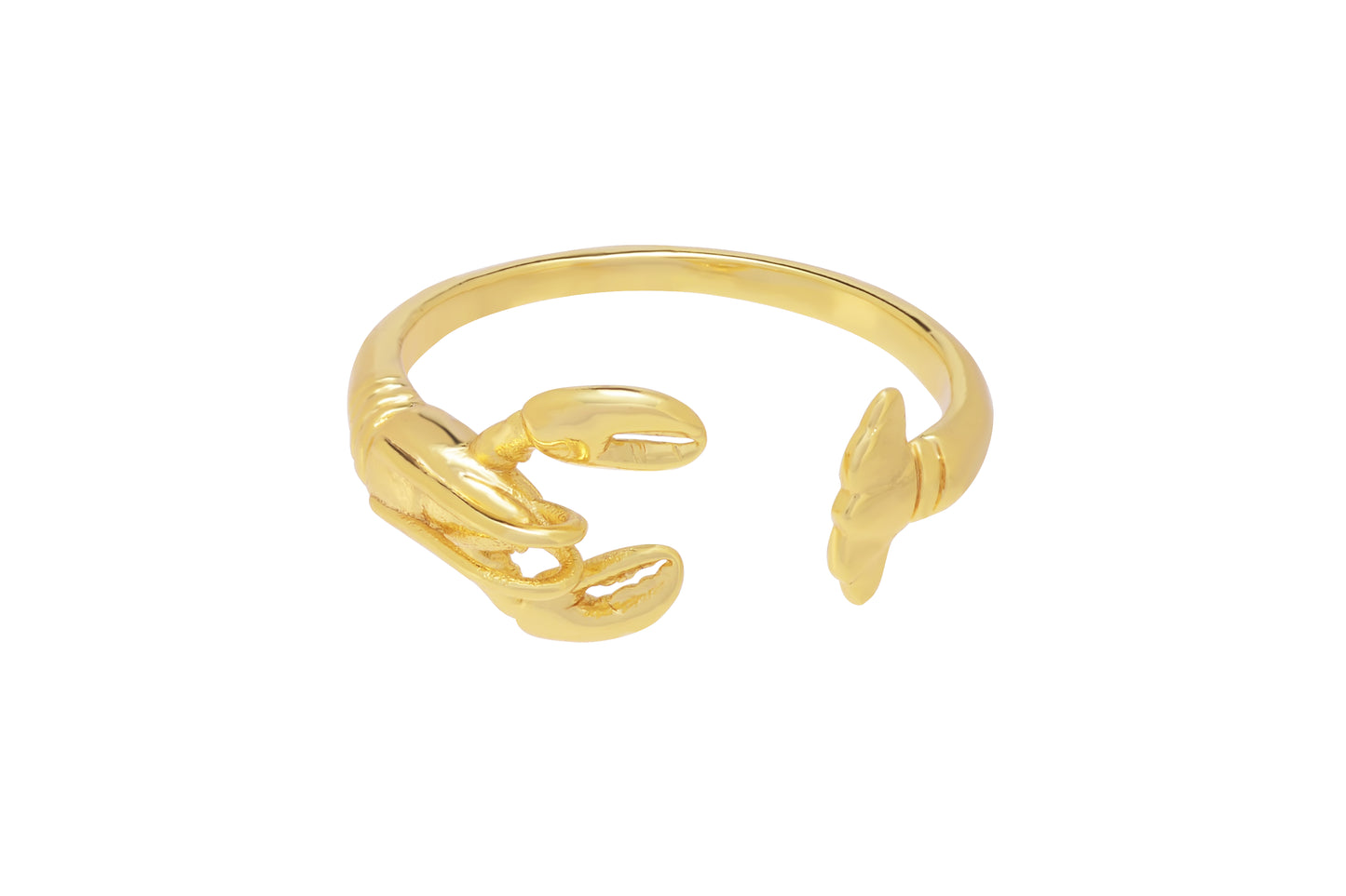 Bague en homard dorée