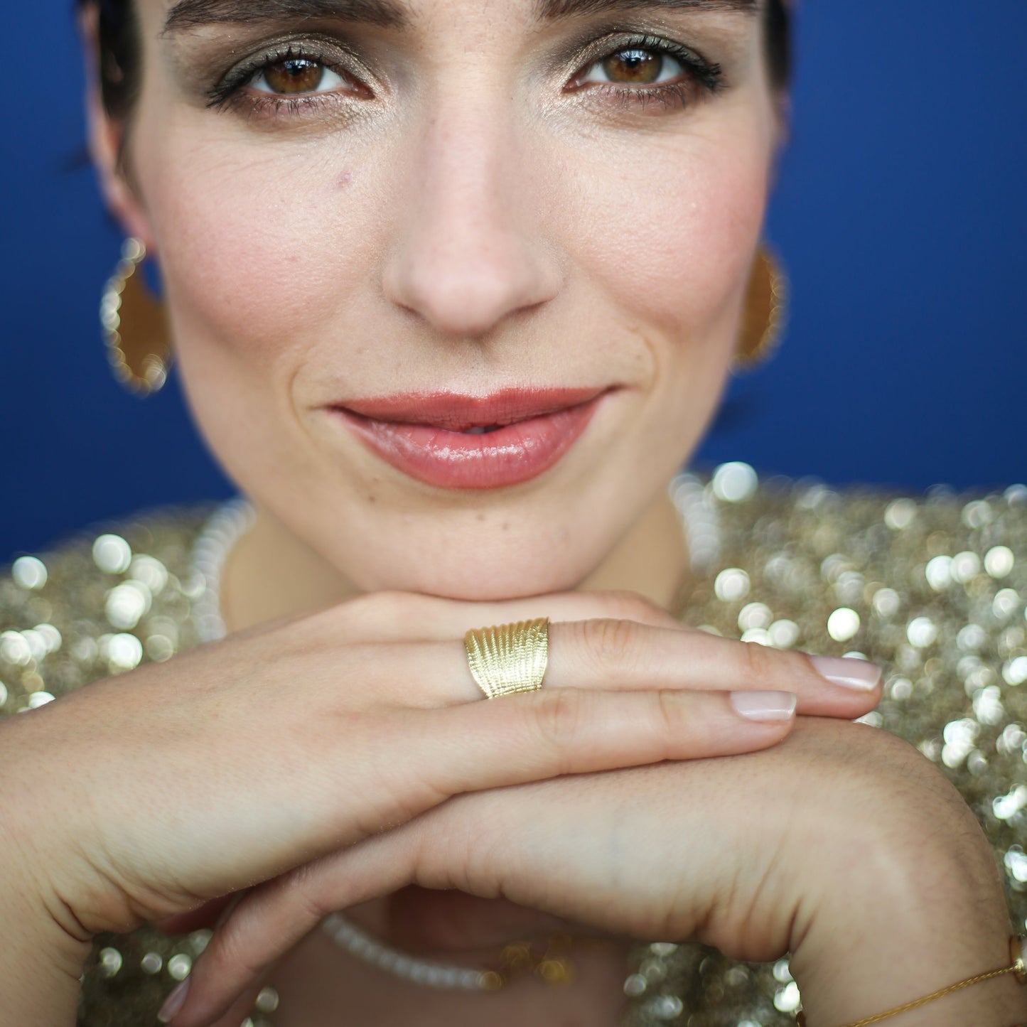 BAGUE COQUILLE SAINT JACQUES DORE - SAINTE JAKEZ