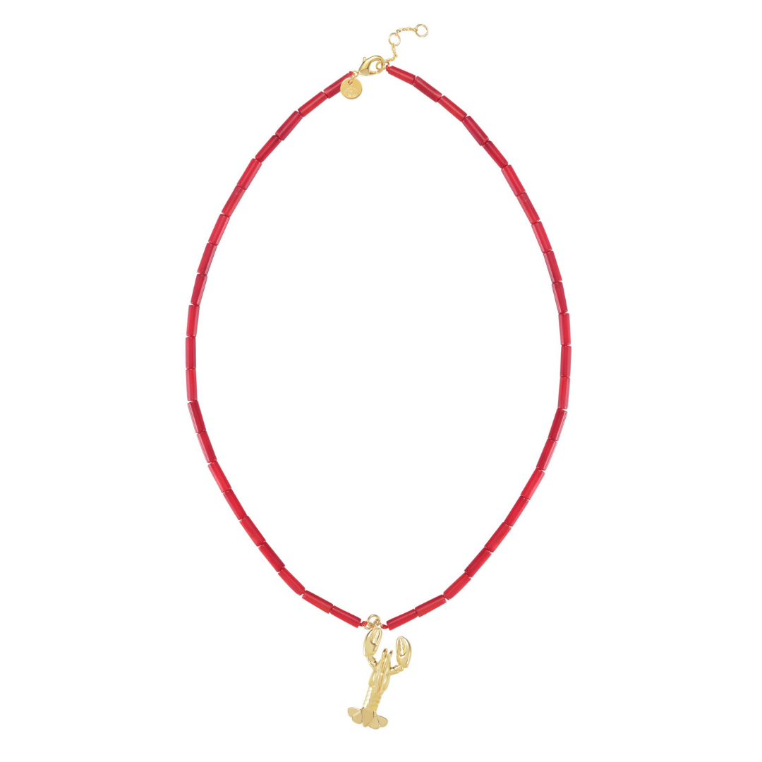 Le collier de perles rouge - Girard Le Homard